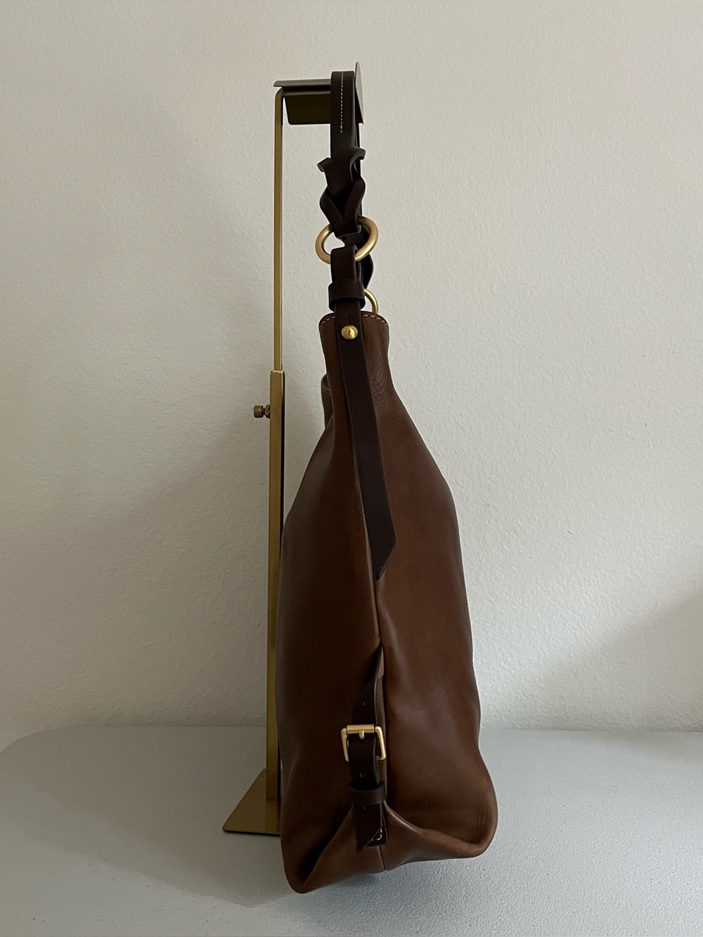 Dooney & Bourke Florentine Medium Twist Sac Shoulder Bag in elephant - Picture 3 of 12